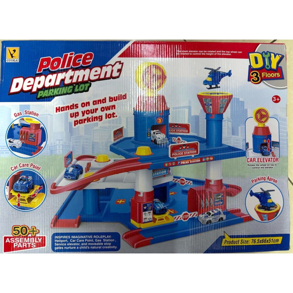Guokai Police Department 3 Floors - гараж-парковка с лифтом, заправкой и вертолетной площадкой (866-26)