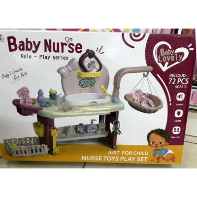 YQL Baby Nurse - сюжетно-рольовий набір з пупсом, 72 елементи (HL-6)