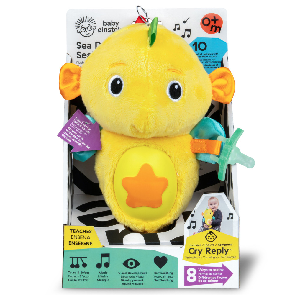 Baby Einstein Sea Dreams Seahorse - м'яка музична іграшка-морський коник 0 міс.+ • Жовтий Baby Einstein Sea Dreams Seahorse - м'яка музична іграшка-морський коник 0 міс.+ • Жовтий