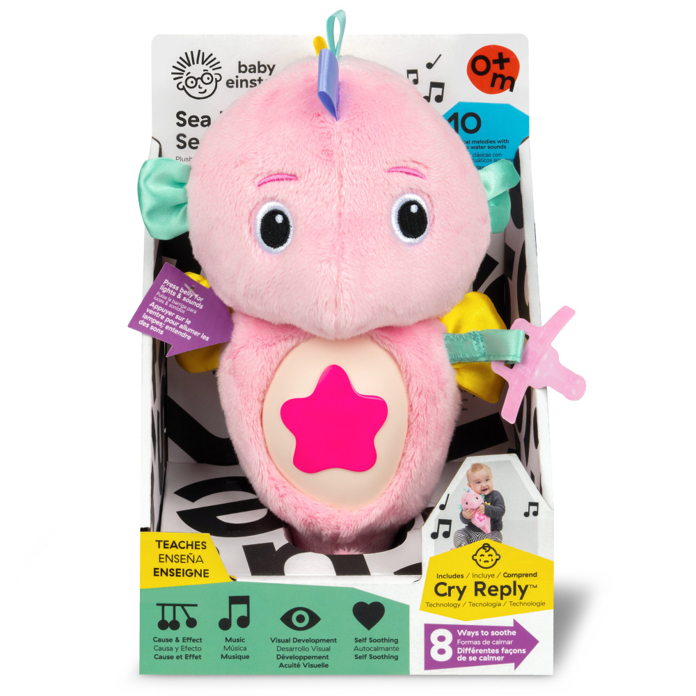 Baby Einstein Sea Dreams Seahorse - м'яка музична іграшка-морський коник 0 міс.+ • Рожевий Baby Einstein Sea Dreams Seahorse - м'яка музична іграшка-морський коник 0 міс.+ • Рожевий