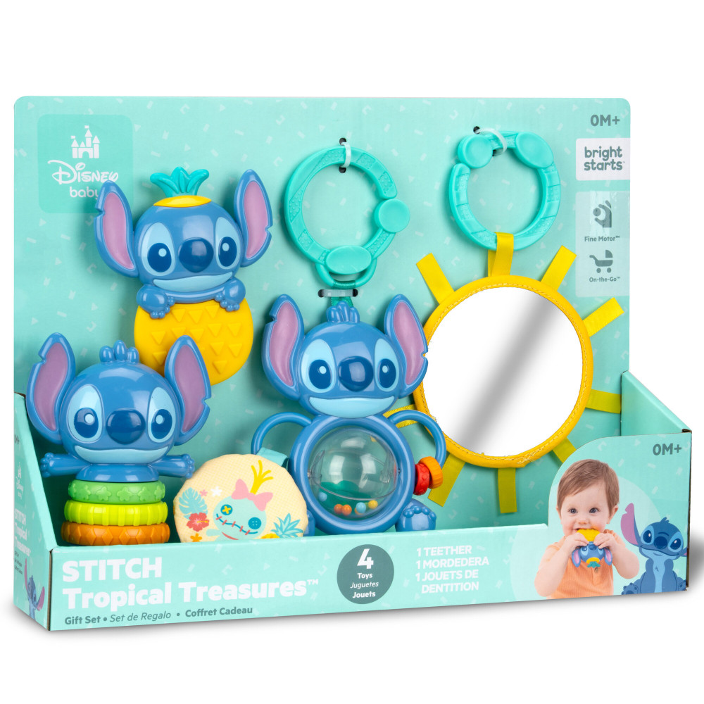 Bright Starts Stitch Tropical Treasures - подарунковий набір іграшок Disney Baby 0 міс.+