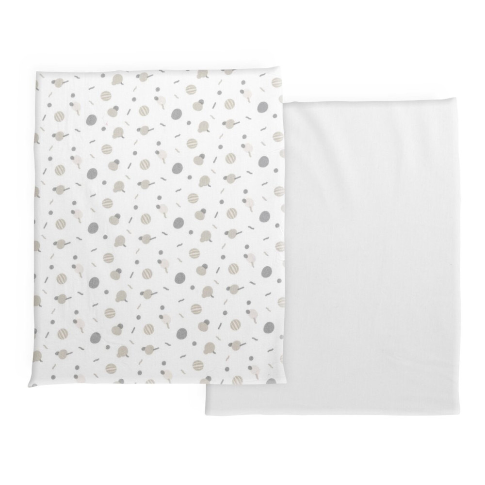 Chicco Простирадла на резинці Next2Me Forever Cotton 58 × 110 см - 2 шт. з бавовни • Confetti Chicco Простирадла на резинці Next2Me Forever Cotton 58 × 110 см - 2 шт. з бавовни • Confetti