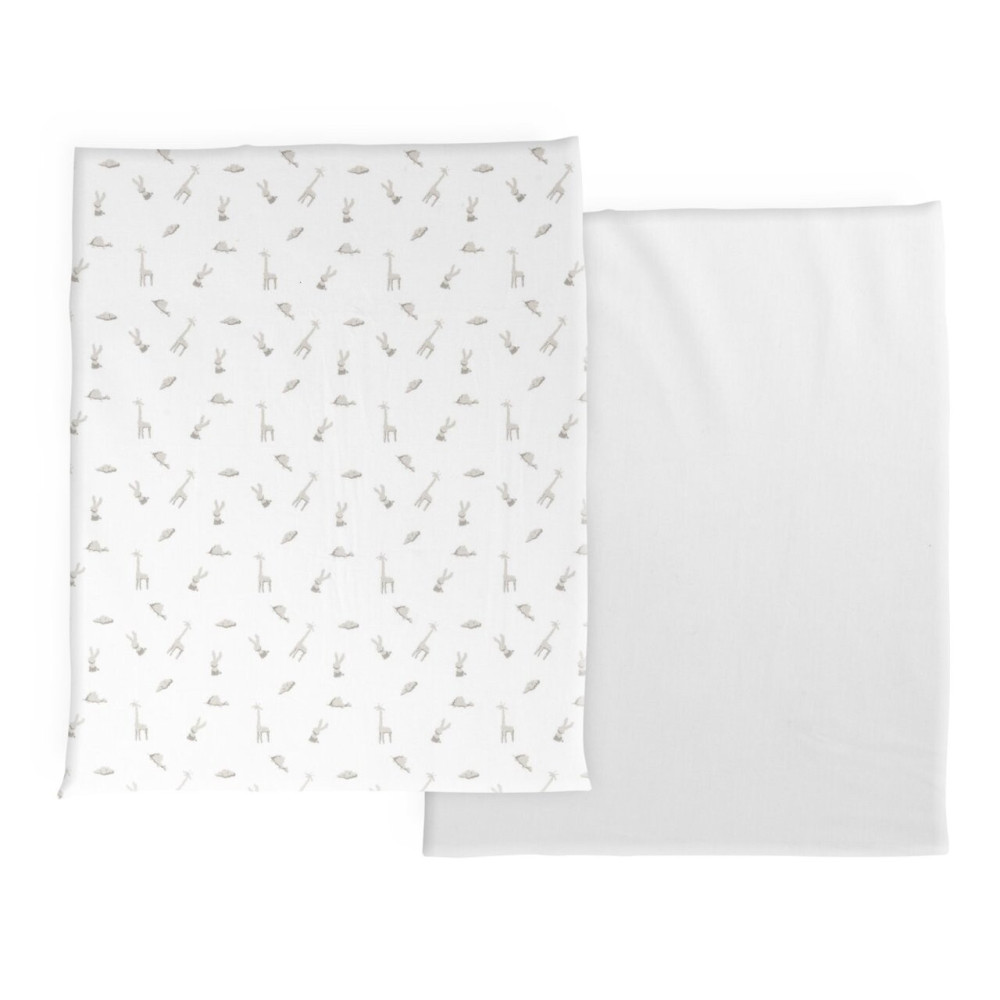 Chicco Простирадла на резинці Next2Me Forever Cotton 58 × 110 см - 2 шт. з бавовни • Cloud Chicco Простирадла на резинці Next2Me Forever Cotton 58 × 110 см - 2 шт. з бавовни • Cloud