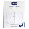 Chicco Комплект білизни Next2Me Cotton 50 × 83 см - нижнє простирадло на резинці та верхнє для вкривання • Confetti