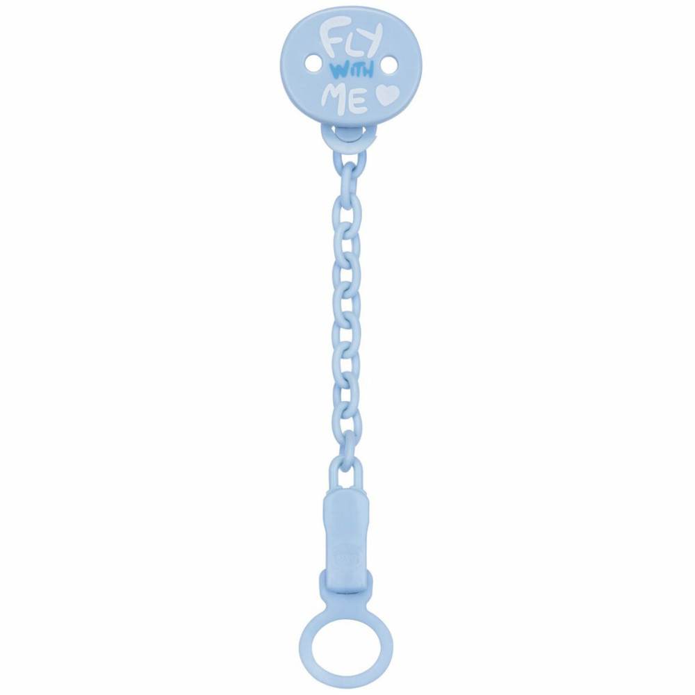 Chicco All You Can Clip - держатель-клипса для пустышки на цепочке • Голубой