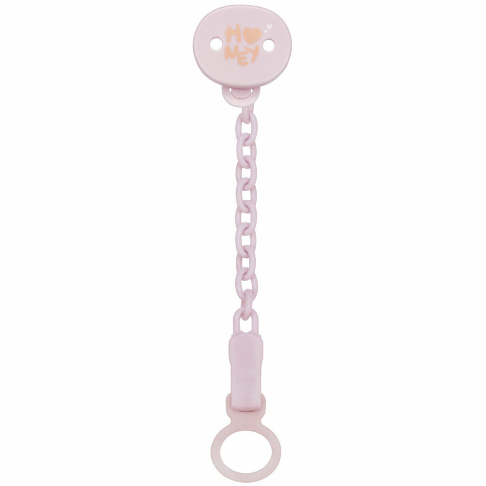 Chicco All You Can Clip - держатель-клипса для пустышки на цепочке • Розовый