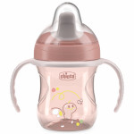 Chicco Training Cup - поїльник-непроливайка з напівжорстким носиком, 200 мл, від 6 міс. • Рожевий