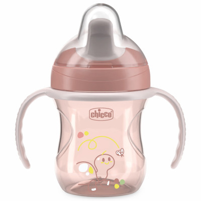 Chicco Training Cup - поильник-непроливайка с полужестким носиком, 200 мл, от 6 мес. • Розовый Chicco Training Cup - поильник-непроливайка с полужестким носиком, 200 мл, от 6 мес. • Розовый
