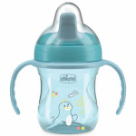 Chicco Training Cup - поїльник-непроливайка з напівжорстким носиком, 200 мл, від 6 міс. • Блакитний