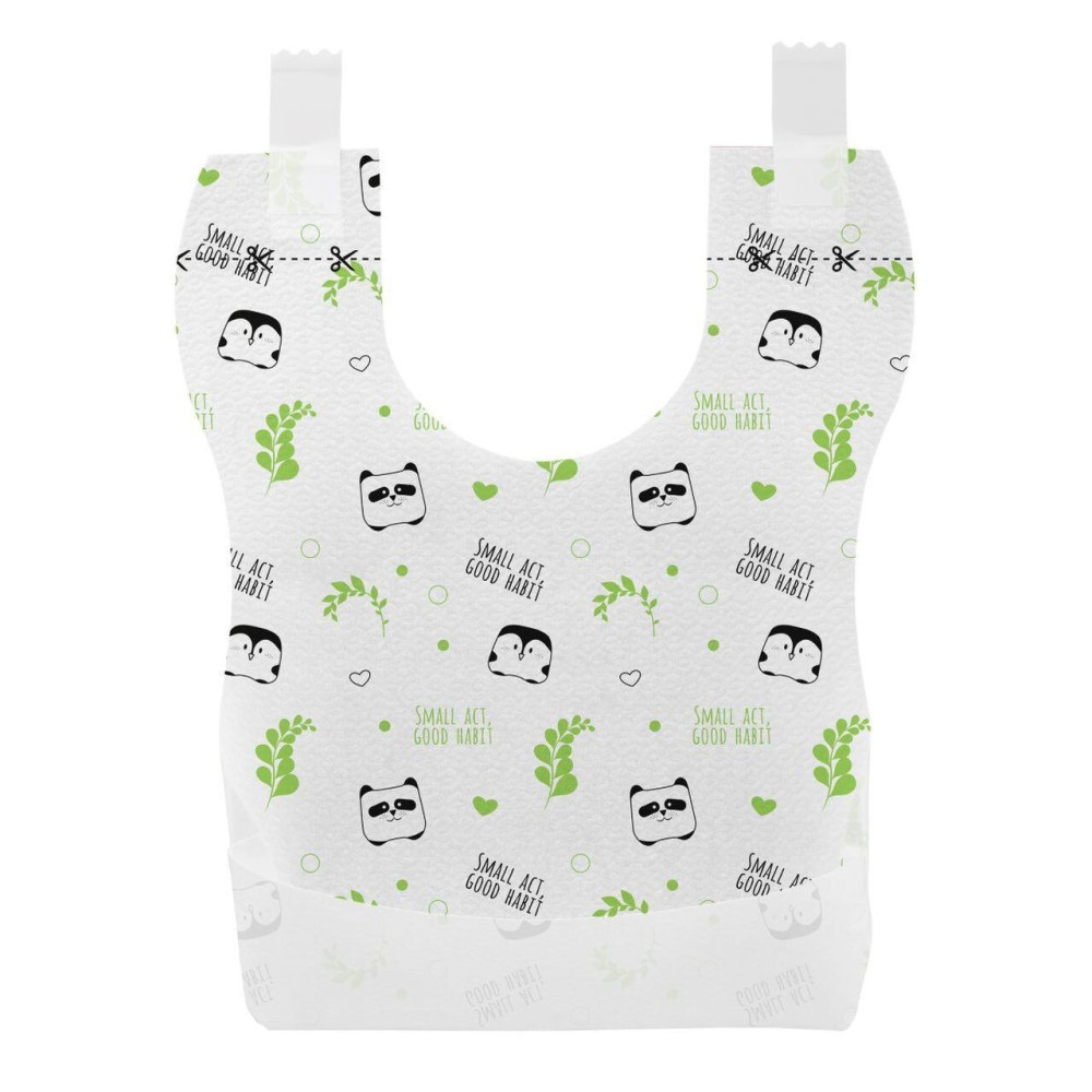 Chicco Eco Bibs 36 шт. - одноразові компостовані слинявчики з кишенею та липучками, від 6 міс.