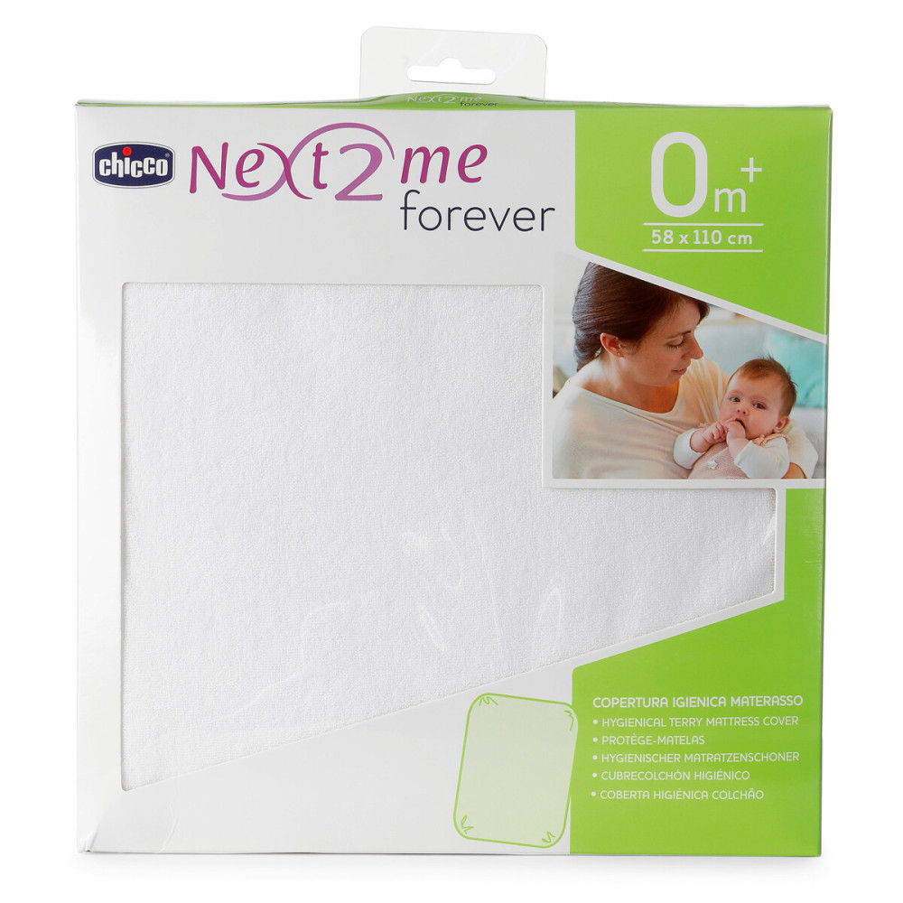 Chicco Наматрацник Next2Me Forever 58 × 110 см - з м'якої махри на резинці Chicco Наматрацник Next2Me Forever 58 × 110 см - з м'якої махри на резинці