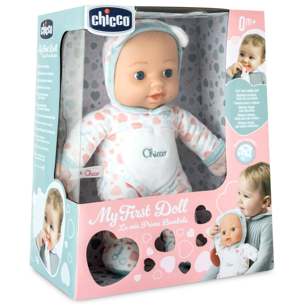 Chicco My First Doll - мягкая кукла с прорезывателем, 30 см • Белый Chicco My First Doll - мягкая кукла с прорезывателем, 30 см • Белый
