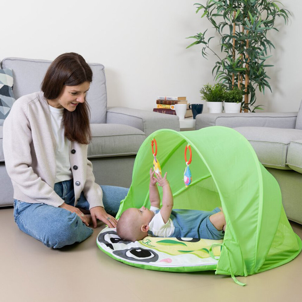 Chicco Лісові пригоди - ігровий килимок 2 в 1 із тентом UV 50+ і підвісками 0 міс.+
