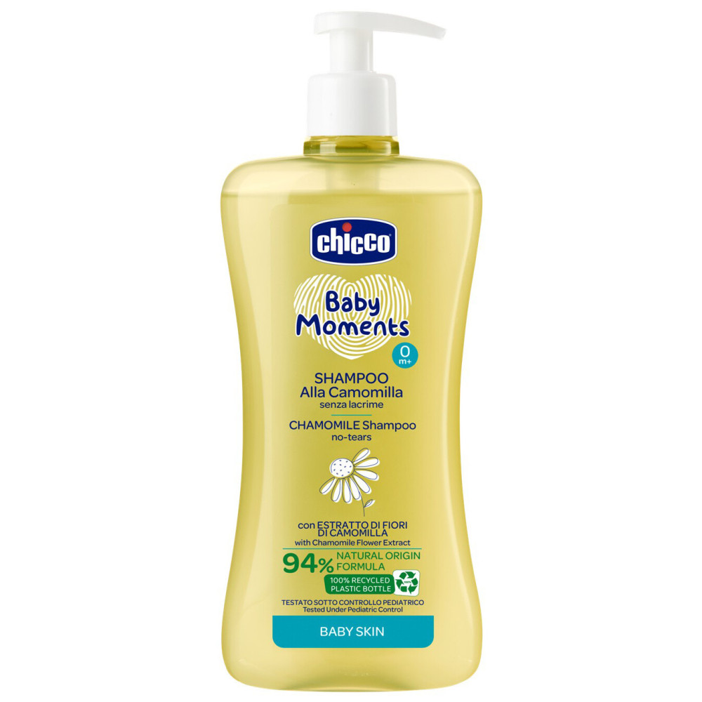 Chicco Baby Moments Шампунь с ромашкой - Без слез, с рождения, 500 мл