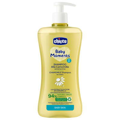 Chicco Baby Moments Шампунь с ромашкой - Без слез, с рождения, 500 мл Chicco Baby Moments Шампунь с ромашкой - Без слез, с рождения, 500 мл