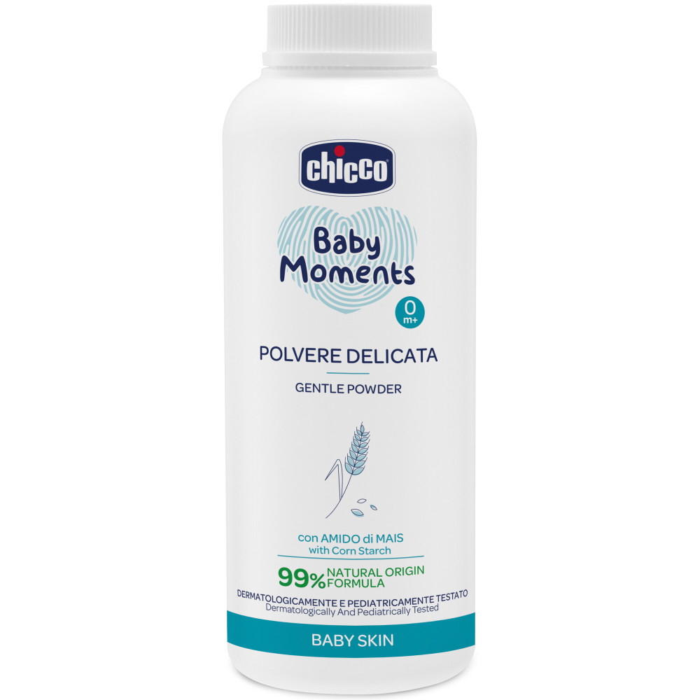 Chicco Baby Moments Присыпка - деликатная, для новорожденных, 130 г
