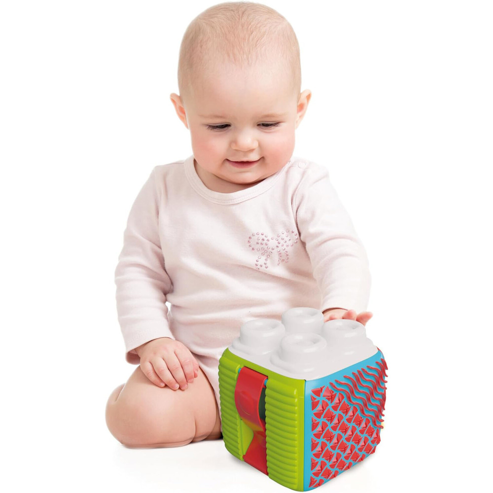 Clementoni Sensory Cube - м'який розвиваючий куб із 4 блоками, серія Soft Clemmy, 6 міс.+