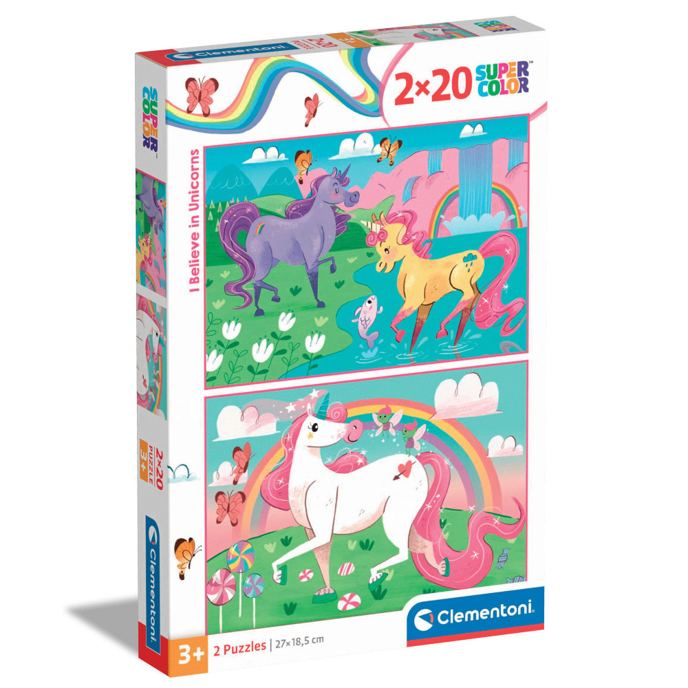 Clementoni I Believe in Unicorns - набор из 2 пазлов по 20 элементов, 3 года+