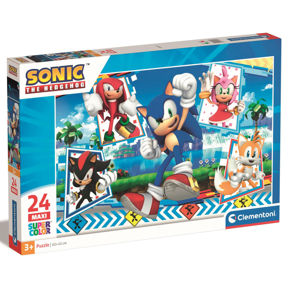 Clementoni Sonic MAXI 24 - пазл из 24 элементов, 3 года+