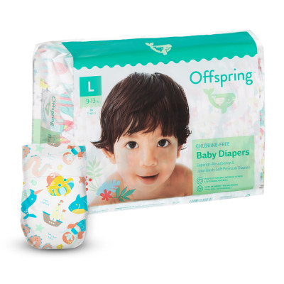 Offspring Mystic Water - экологичные ультрапоглощающие подгузники, 36 шт • L