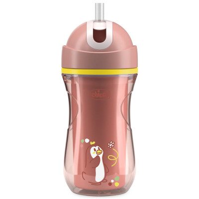 Chicco Sport Cup 266 мл - поильник-непроливайка с трубочкой, от 14 мес. • Розовый Chicco Sport Cup 266 мл - поильник-непроливайка с трубочкой, от 14 мес. • Розовый