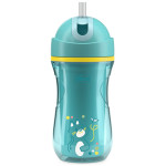 Chicco Sport Cup 266 мл - поильник-непроливайка с трубочкой, от 14 мес. • Бирюзовый