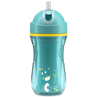 Chicco Sport Cup 266 мл - поильник-непроливайка с трубочкой, от 14 мес. • Бирюзовый Chicco Sport Cup 266 мл - поильник-непроливайка с трубочкой, от 14 мес. • Бирюзовый
