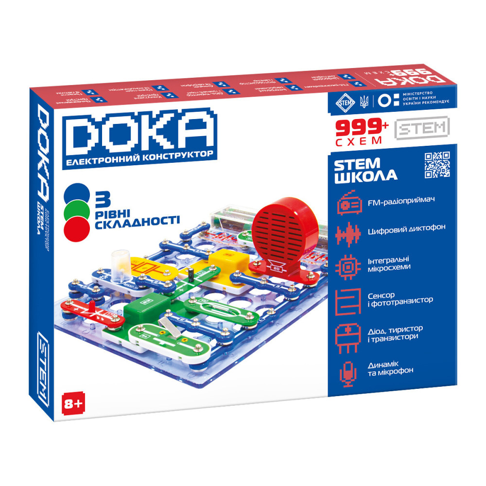 DOKA Школа 999+ схем - електронний конструктор (D70708)