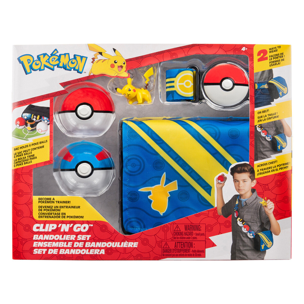 Pokemon Спорядження тренера Пікачу - ігровий набір із покеболами, поясом і сумкою (PKW3649) Pokemon Спорядження тренера Пікачу - ігровий набір із покеболами, поясом і сумкою (PKW3649)