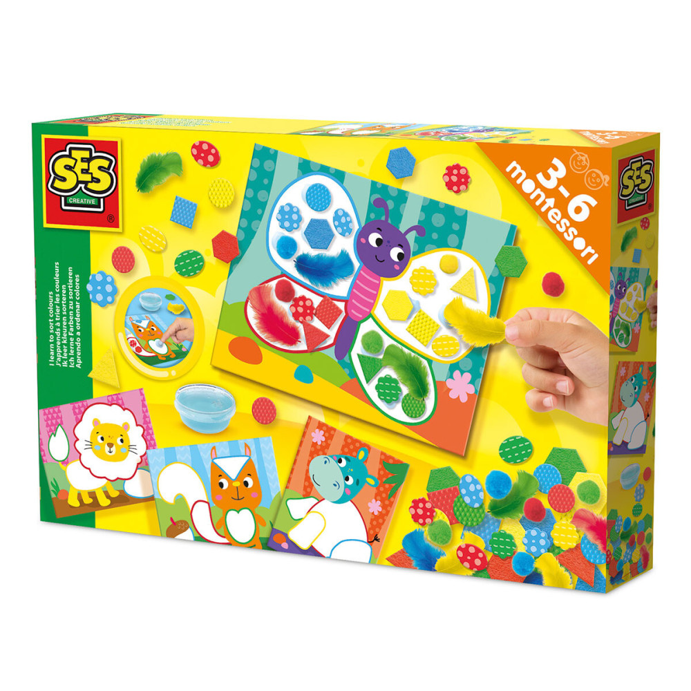 SES Creative Сортуй кольори та матеріали - набір для творчості Montessori (14062S) SES Creative Сортуй кольори та матеріали - набір для творчості Montessori (14062S)