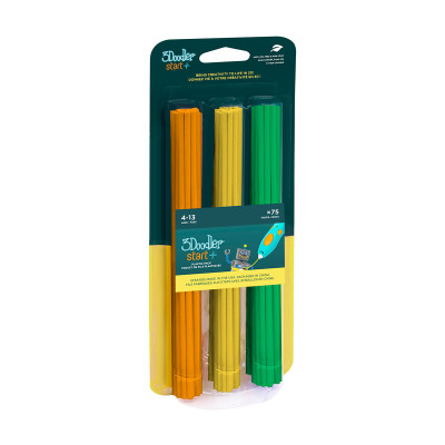 3Doodler Start Стрижні Мікс помаранчевий, жовтий, зелений - набір із 75 стрижнів для 3D-ручки (3DS-ECO-MIX2-75)