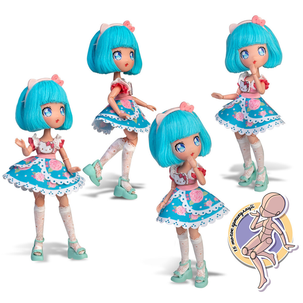4SF Manga Dolls Hello Kitty Красуня Пінк - модна лялька (HKTF0300)
