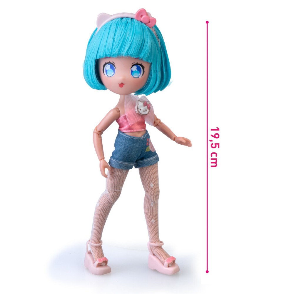 4SF Manga Dolls Hello Kitty Красотка Пинк на скутере - игровой набор с куклой (HKTF3000)