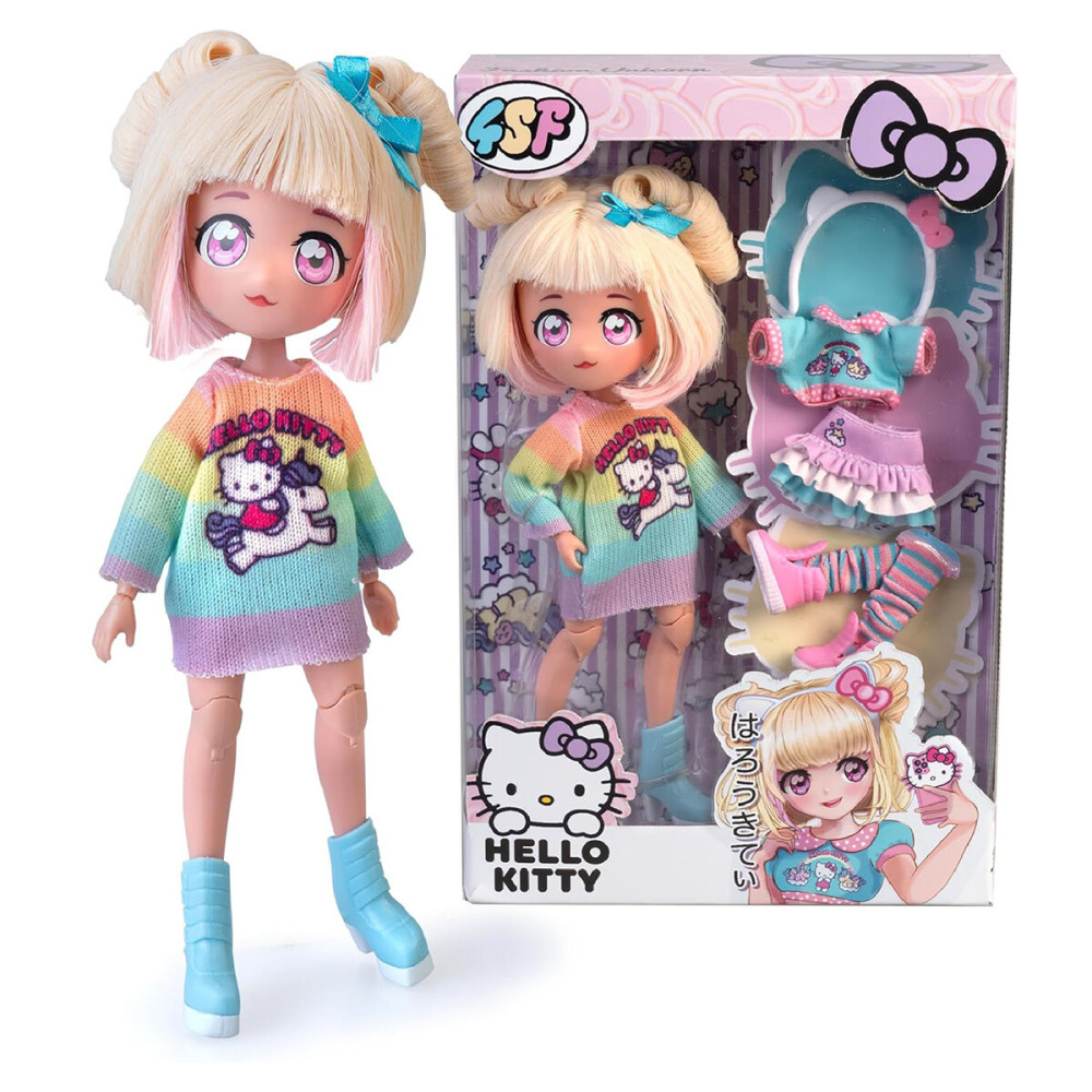 4SF Manga Dolls Hello Kitty Стильна Цукерочка-Єдиноріг - ігровий набір з лялькою (HKTF2000)