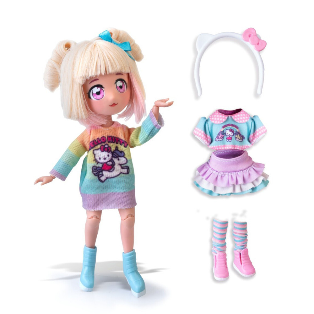 4SF Manga Dolls Hello Kitty Стильна Цукерочка-Єдиноріг - ігровий набір з лялькою (HKTF2000)