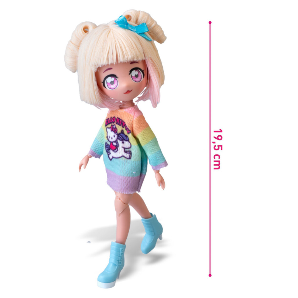 4SF Manga Dolls Hello Kitty Стильна Цукерочка-Єдиноріг - ігровий набір з лялькою (HKTF2000)