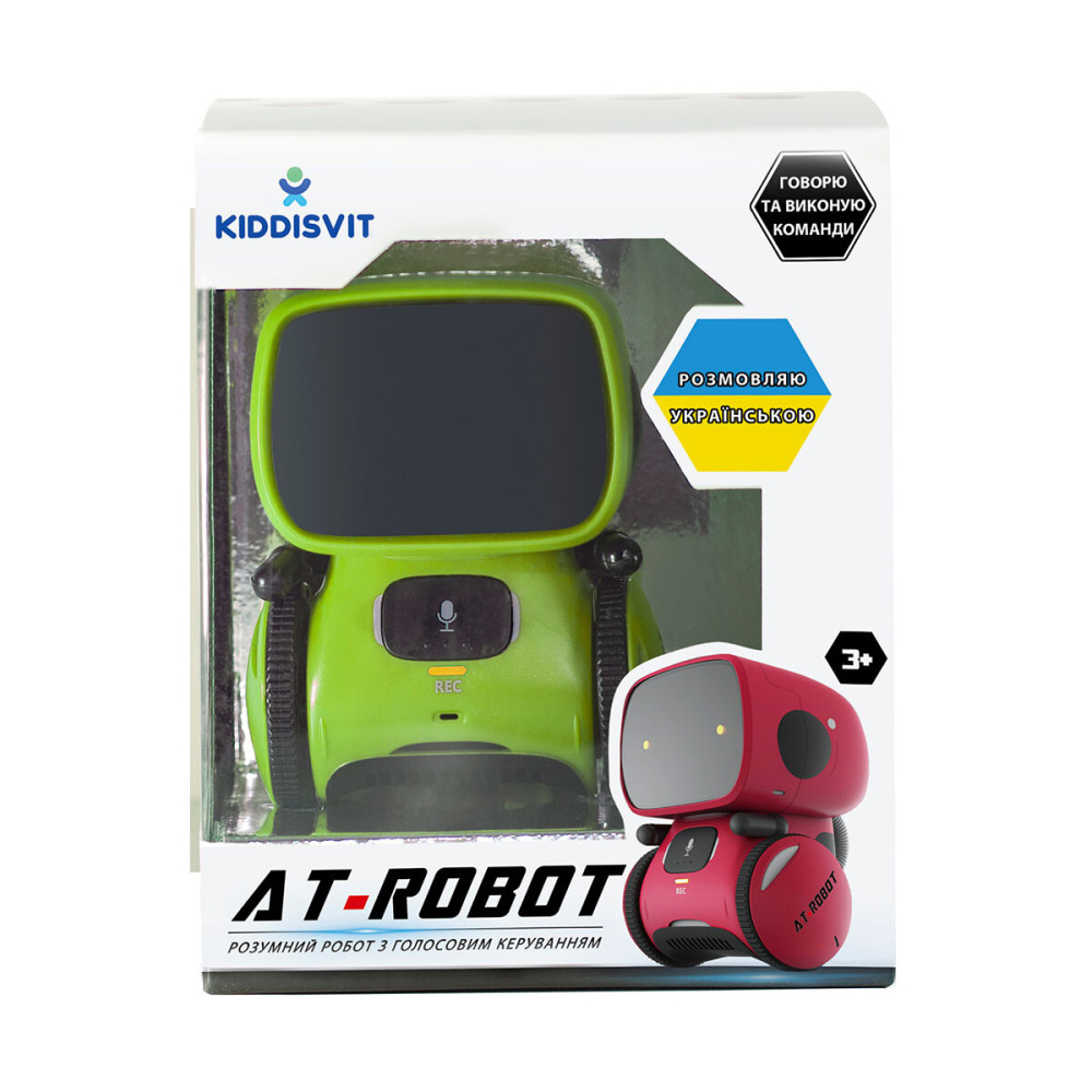 AT-Robot - інтерактивний робот з голосовим керуванням • Зелений (AT001-02-UKR)
