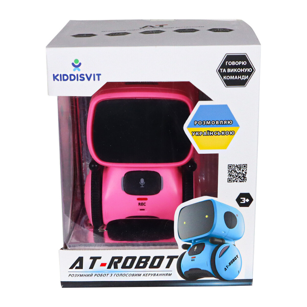 AT-Robot - інтерактивний робот з голосовим керуванням • Рожевий (AT001-04-UKR)