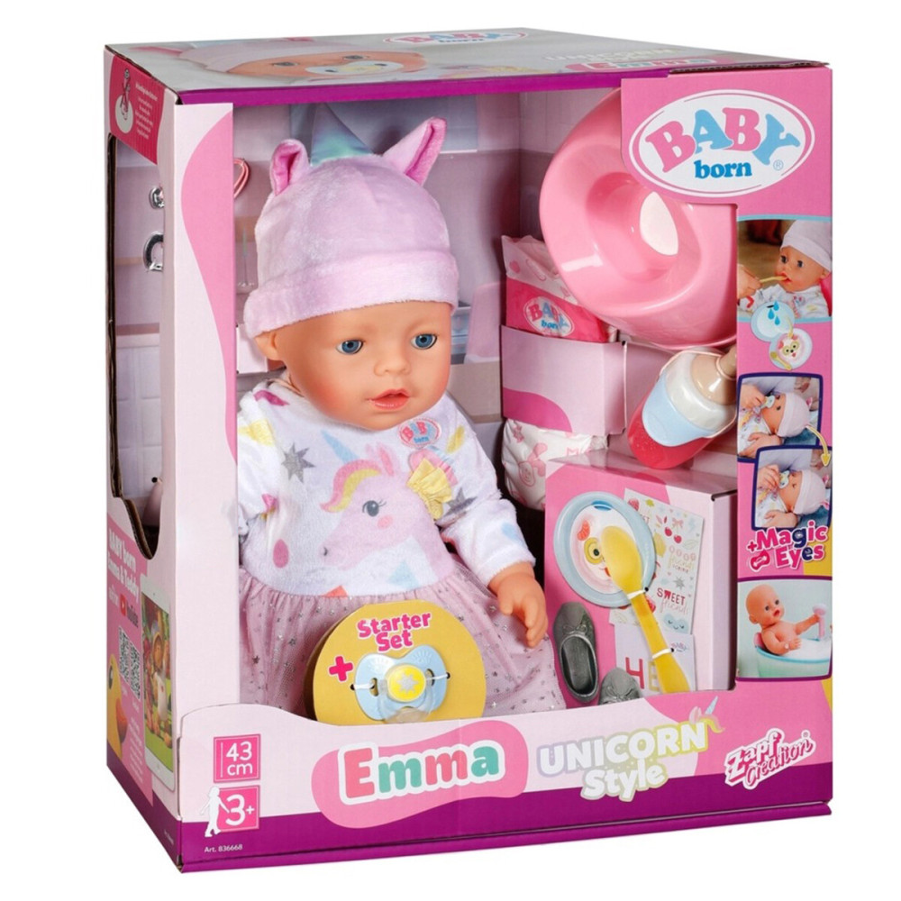 BABY born Емма-Єдиноріг - лялька-пупс 43 см з аксесуарами (836668)
