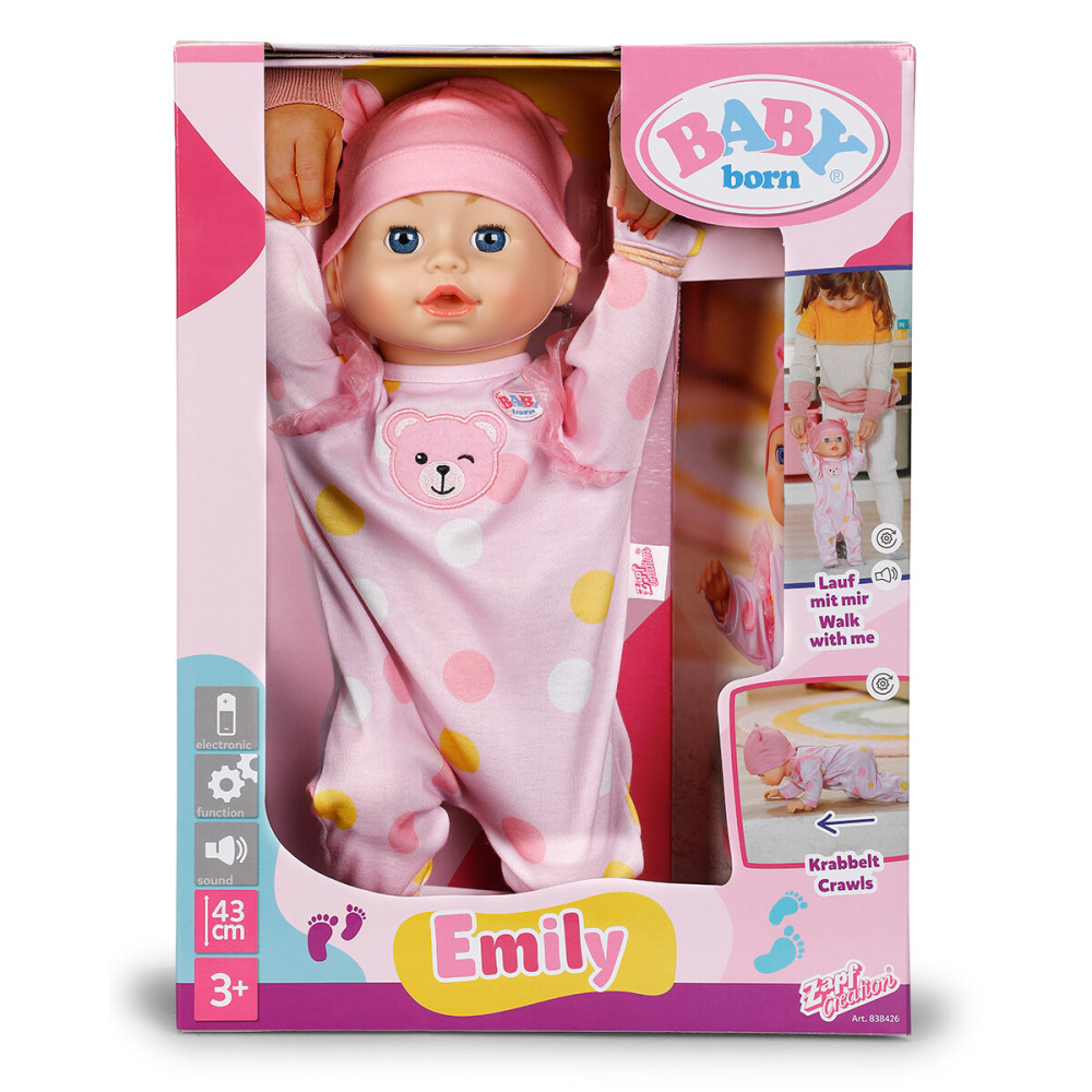 BABY born Перші кроки Емілі - інтерактивна лялька 43 см (838426)