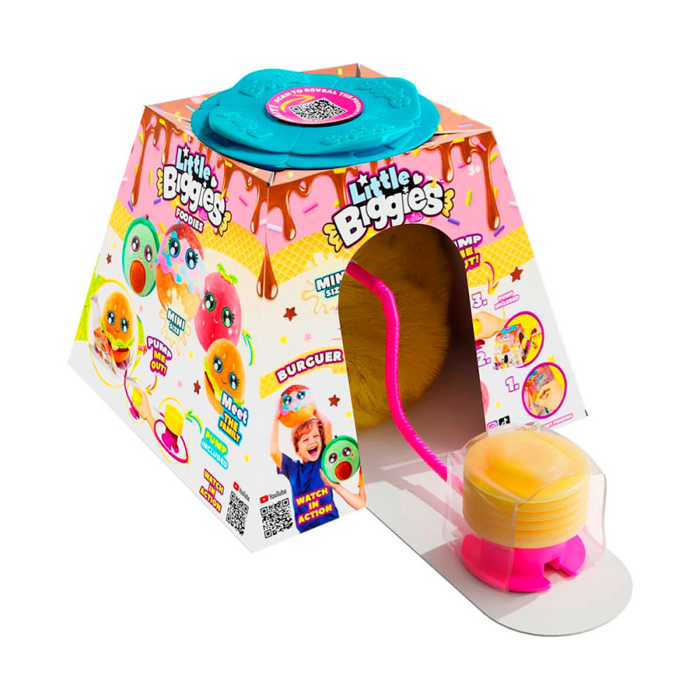 BIGGIES Little Foodies W2 Бургер - игровой набор с надувной игрушкой и насосом (BIG002-BU)