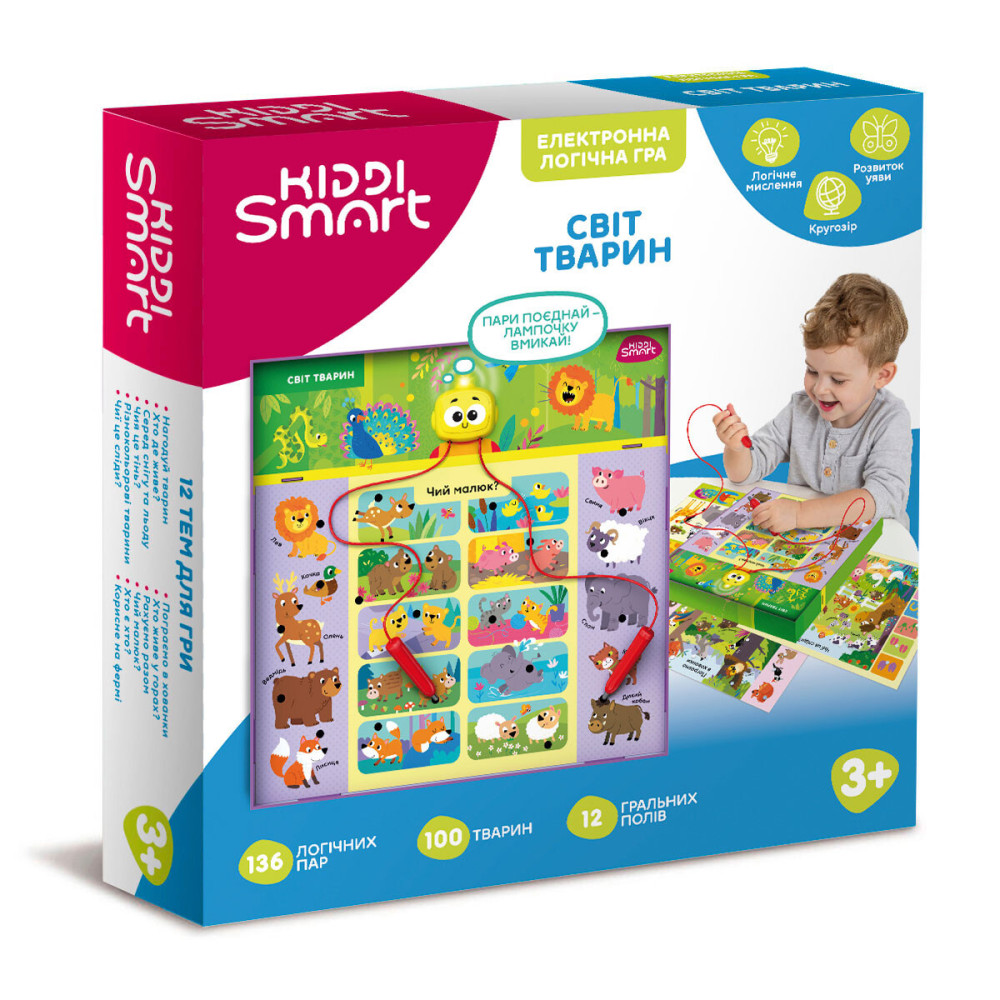 KIDDI SMART Викторина Мир животных - электронная логическая игра (157-A-0011-UA)