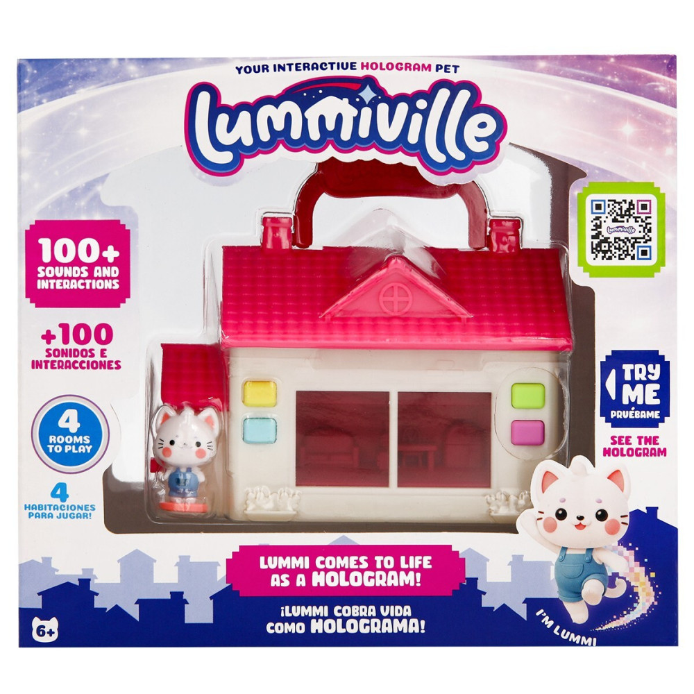 Lummiville Домик с котенком - интерактивная игрушка с цифровым питомцем (930070IM)