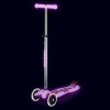 MICRO Maxi Deluxe Glow LED - триколісний самокат зі світними колесами • Сяйнисто-пурпуровий (MMD367)