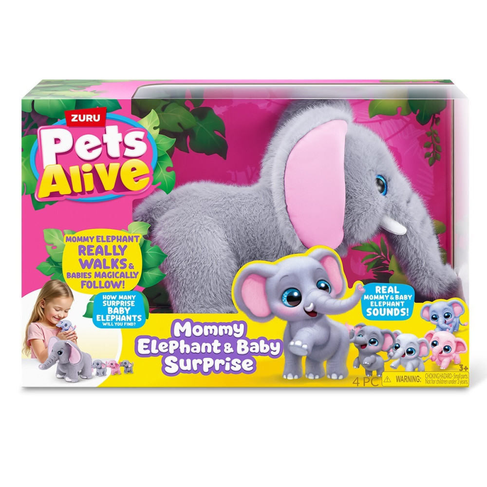 Pets Alive Мама Слониха з сюрпризом - інтерактивний ігровий набір (9570)