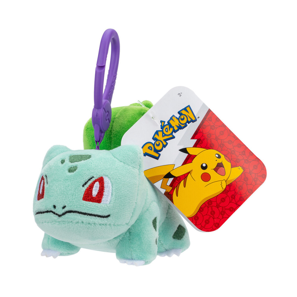 Pokemon Бульбазавр W11 - м'яка іграшка на кліпсі, 8.9 см (PKW3921)
