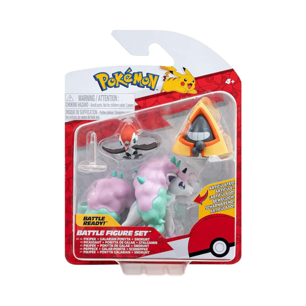 Pokemon Снорант, Пікіпек, Поніта W17 - набір з 3 ігрових фігурок (PKW3053)