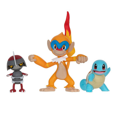 Pokemon Понъярд, Сквиртл, Монферно W18 - набор из 3 игровых фигурок (PKW3058) Pokemon Понъярд, Сквиртл, Монферно W18 - набор из 3 игровых фигурок (PKW3058)