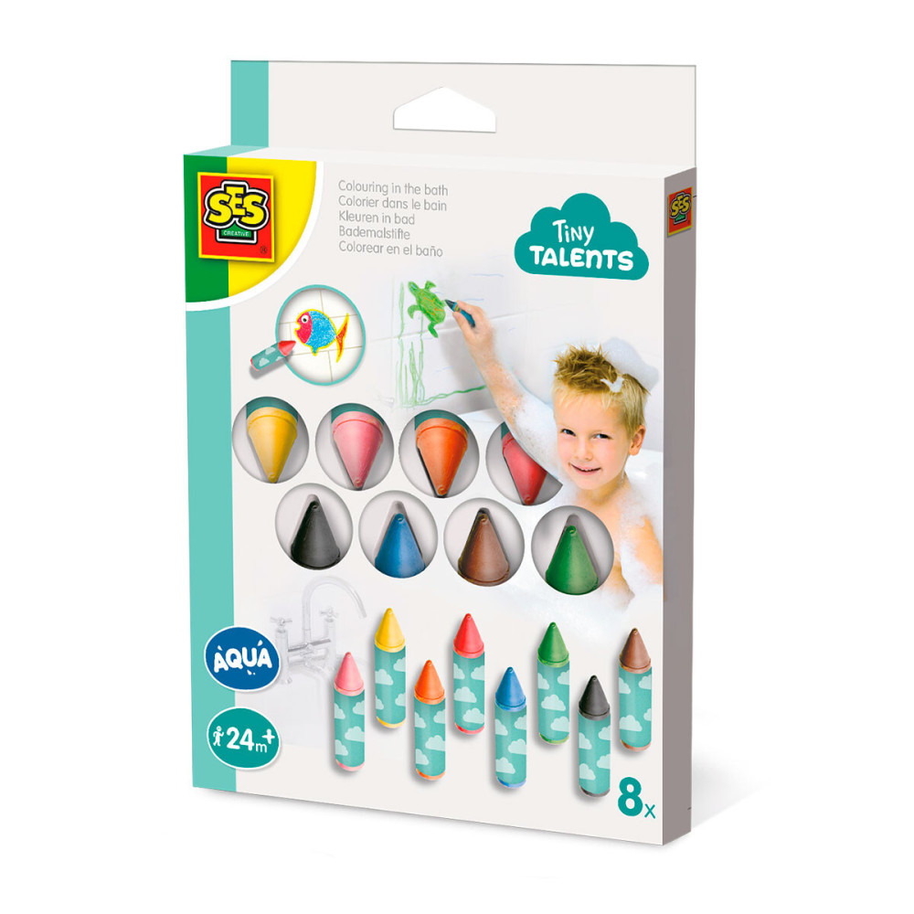SES Creative Tiny Talents Водні забави - воскові олівці для малювання у ванній (13096S)