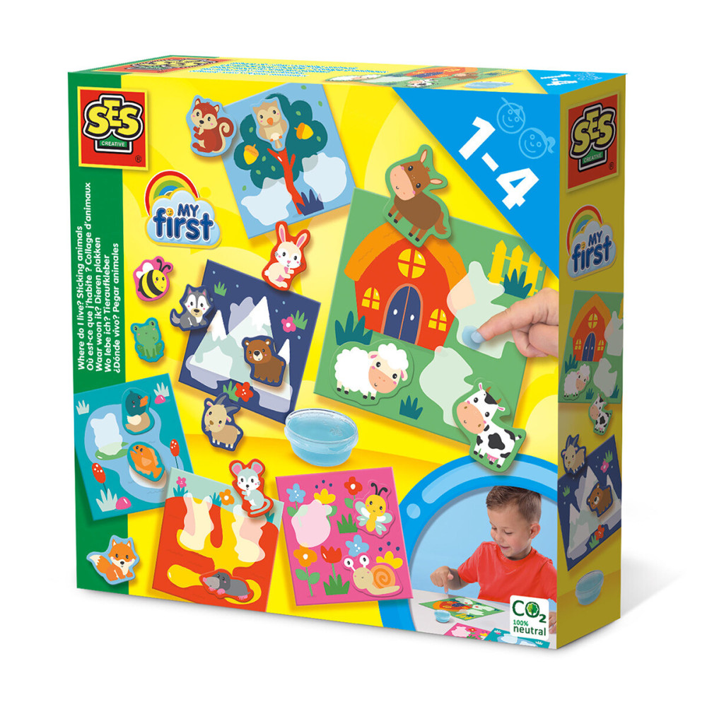SES Creative My first Де живуть тваринки? - набір для творчості з клеєм (14401S) SES Creative My first Де живуть тваринки? - набір для творчості з клеєм (14401S)